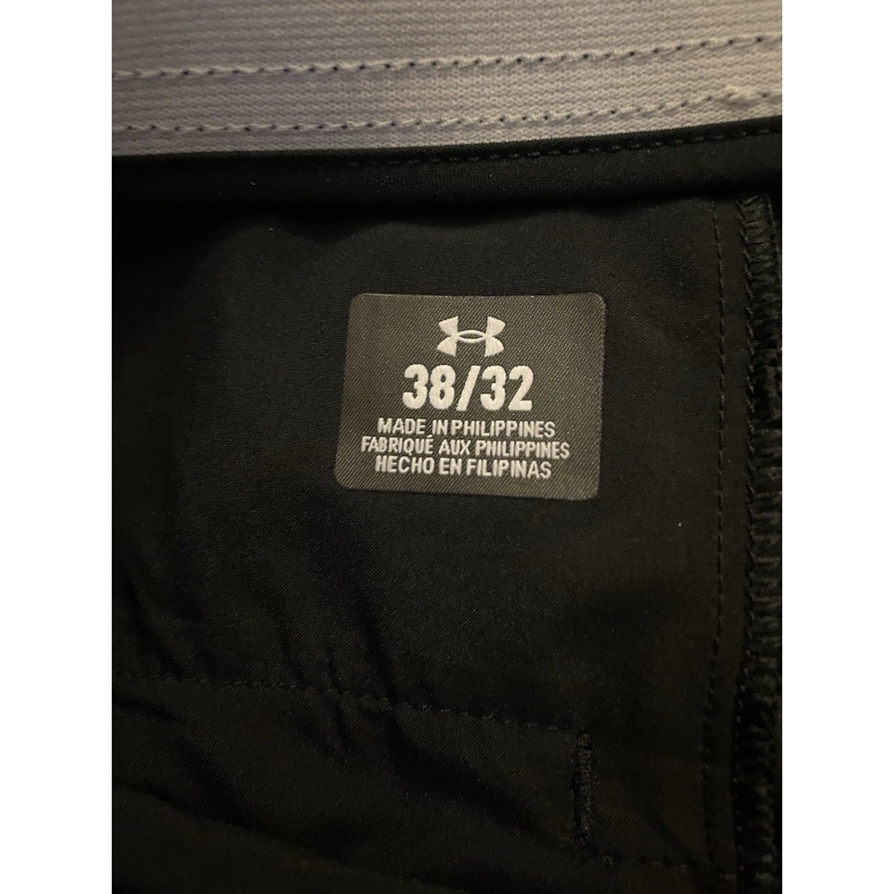 Under Armour Golf Pants Trousers Performance Casual Logo Black Men's 38x32 JBHS - Picture 11 of 12